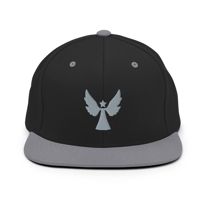 Angel Snapback Cap Black Silver