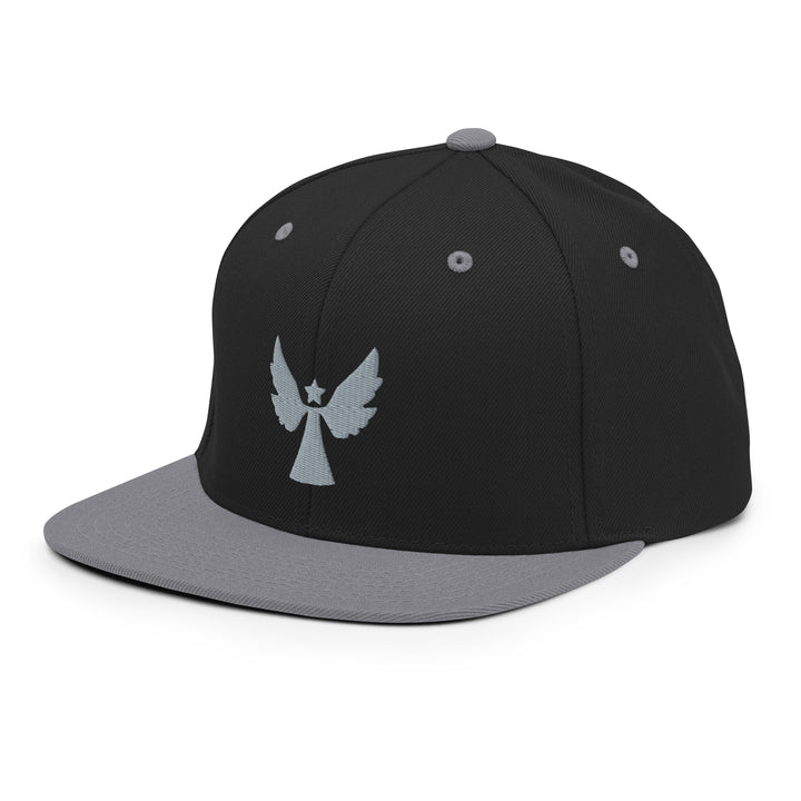 Angel Snapback Cap Black Silver