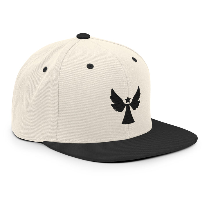 Casquette Ange Snapback noir ivoire